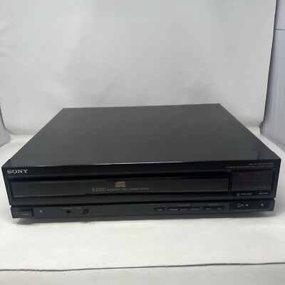 Sony Compact Disc Player CDP-C500, 5 Disc Automatic Loading System In Black