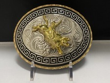 Rodeo Bull Rider Western cowboy style Buckle Hebilla Vaquera Con Jinete