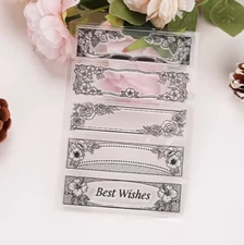 vintage frame clear stamps label card NEW Free Ship