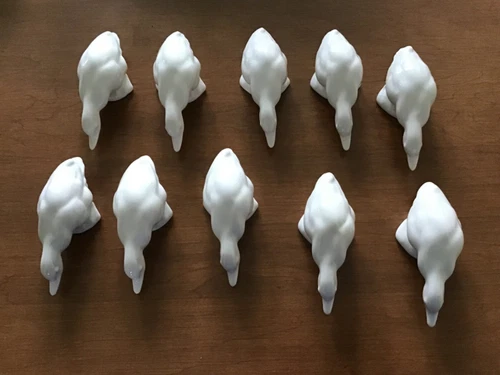 10 Stangl Pottery White Royal Cumberland Ducks good condition no ccc