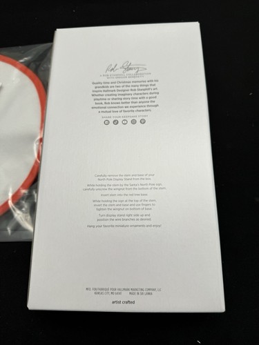 2024 Hallmark North Pole Display Baumständer, Rock und Mini Haken KOC - Bild 6 von 6