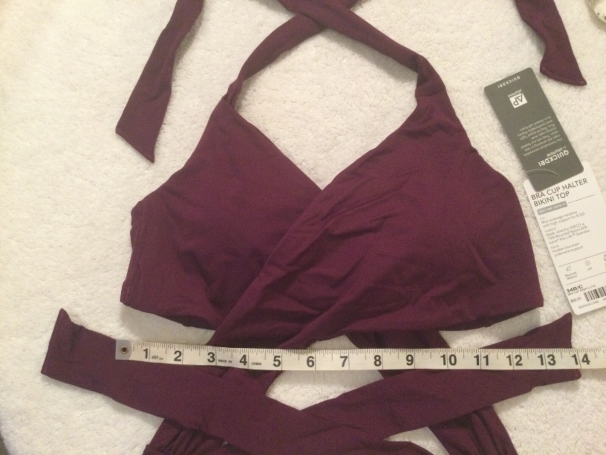Athleta 34B/C Bikini Wrap Halter Top - Plum Purple Bra Support Like New Athleta NWT 34B/C Wrap Halter Bra Cup Bikini Top Swim Velvet  main image 3