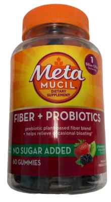    Metamucil Fiber + Probiotic Fiber Gummies 60 Count EXP 01/2026 Sealed