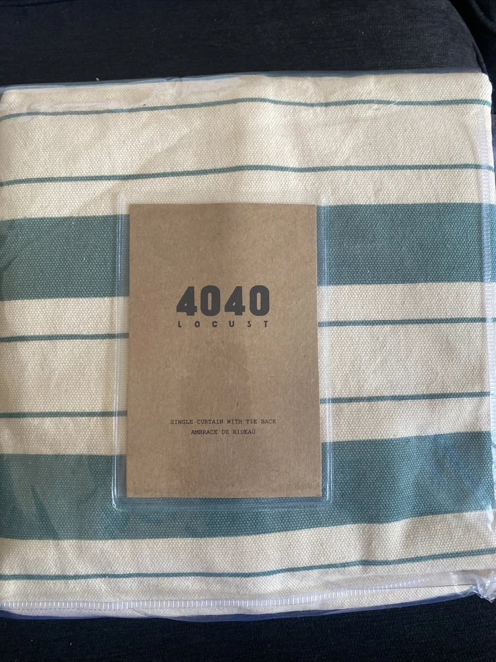 Nueva cortina a rayas verde langosta Urban Outfitters 4040 Foto 3 de 3