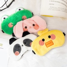 Soft Padded Sleep Mask 3D Plush Eye Cover Travel Sleep Aid Rest Blindfold Shade