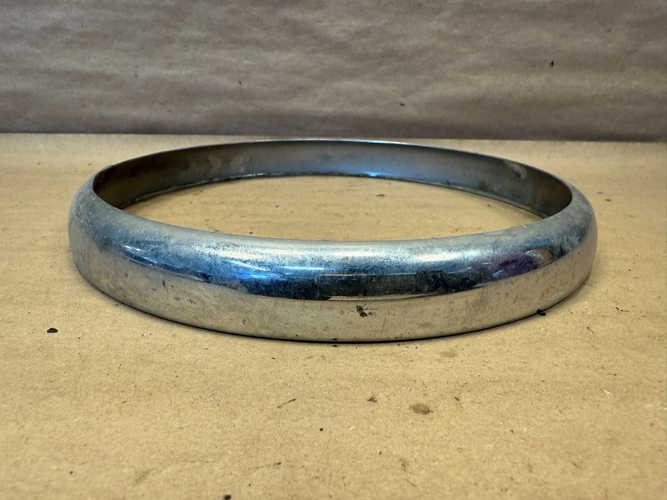 Original Jaguar XKE E-Type MG MGB Headlamp Chrome Trim Ring Bezel OEM - Image 2 of 4