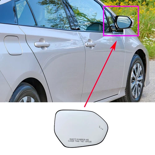 1Pc For Toyota Corolla 2019-2021 Right Side Door Mirror Glass Power Heated Trim