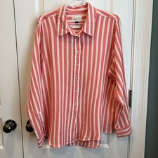 Universal Thread Women s Coral & White Stripe...