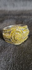 925 Sterling Silver Ring Stones? Yellow Sapphire, Citrine, Yellow, Diamonds