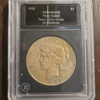 1928-S Peace Silver Dollar $1 Authenticated B Very Good Philadelphia Silver Coin