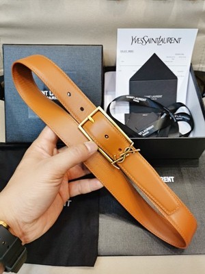 Authentic Yves Saint Laurent Belt for Sale Width:3.0cm/1.18in NEW YSL Brown