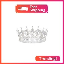 Queen Crown Rhinestone Wedding Crowns and Tiaras for Women Costume Party Hair Ac