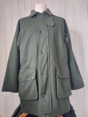 #ad #ad VINTAGE Beaver of Bolton Wool Country Coat Jacket Size 44 Shooting Field Green GBP 69.95