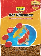 Fish Food Pond Koi Vibrance, 5.18 LB, Soft Sticks, Floating Nutrition Health US 