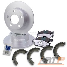 2x BREMSSCHEIBE+BREMSBELÄGE+BREMSBACKEN HINTEN FÜR BMW 5-ER E34 518-535 +M