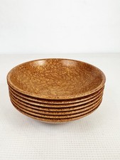 Vintage Boltalite Faux Wood 6” Melamine Bowls Set of 7 Retro Made In USA