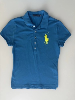 RALPH LAUREN Damen Poloshirt  Gr. 36 , S, Baumwolle blau