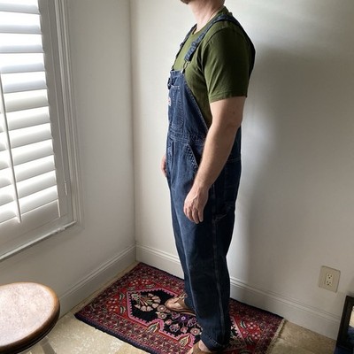 Vintage 90s Men s Ikeda Genuine Classic 100% Cotton Dark Wash Overalls Size XL