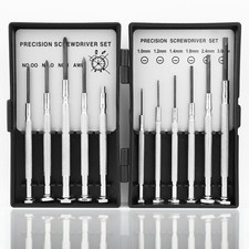 11pc Small Precision Screwdriver Set Mini 6 Sizes Flat Philips for Watch Glasses