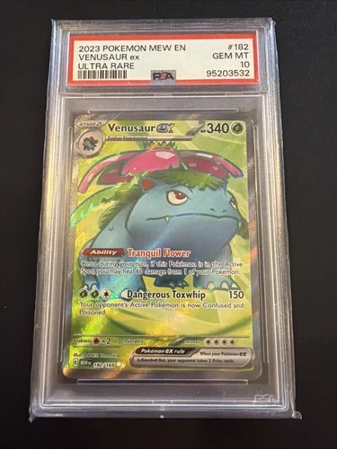 Pokémon Venusaur EX Holo Ultra Rare TCG Card 182/165 Scarlet & Violet 151 PSA 10