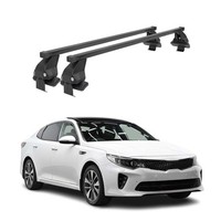 Menabo DachträGer GrundtäGer FüR Kia Optima 2015-2020 50Kg Stahl Schwarz 2 Tlg