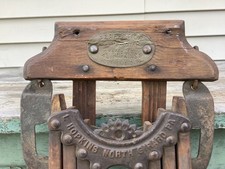 Antigua secadora de ropa Perfection plegable estante de madera L Hopkins N Girard PA