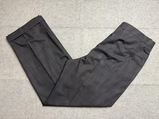 Brooks Brothers Pants Mens Long Gray Pleated Dress Slacks Cuffed USA Made