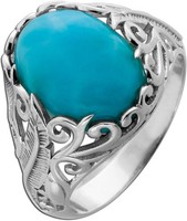 Larimar Ring Silber 925 Blauer Natur Larimar Edelstein 8Ct