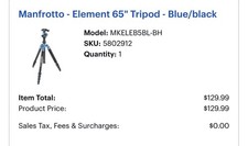 Manfrotto tripod