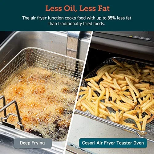 13-in-1 Air Fryer Toaster Oven Combo 32Qt with Smart App Control in Black Stainless Steel
