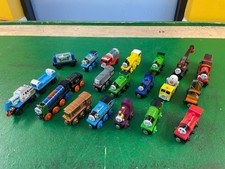 Vintage Thomas Wooden Railway Wood Trains Engines Lot Bundle 22 total train cars