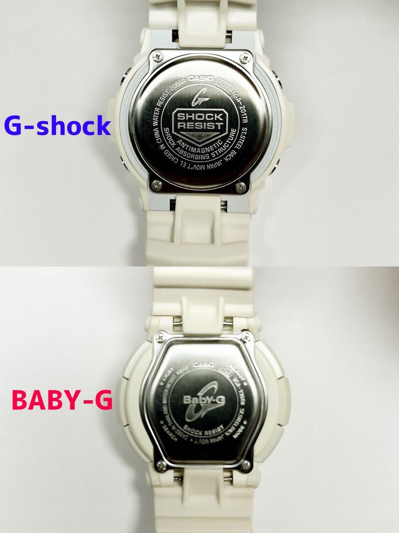 Casio G SHOCK Baby G Tri Color Pair Set BGA 130TR 7BJF GA 201TR