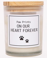 Paw Prints on Our Heart Forever Candle - Dog Memorial Gifts for Loss of Dog, ...