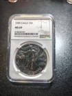 1989 1 oz. Silver American Eagle NGC MS69