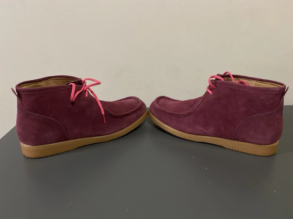 Botas Chukka Hush Puppies Para Hombres Bridgeport Rojo Vino Gamuza Talla 13 EE. UU. NUEVAS SIN ETIQUETAS Foto 3 de 4