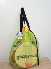 Beach Bag Carry-All Mesh Swimming Pool Drawstring LimeGREEN Gym Sports Grab GO