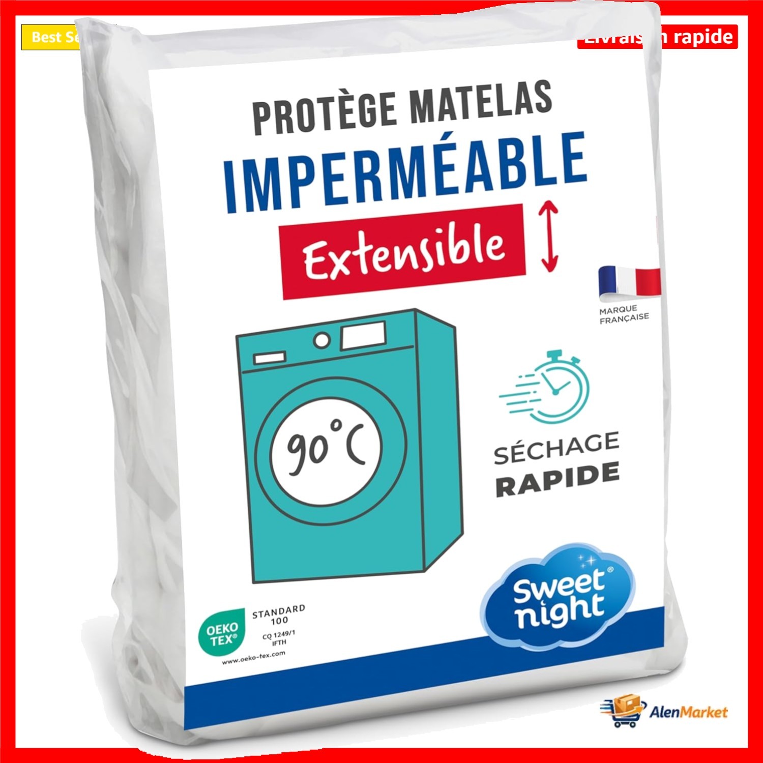 Protège-matelas pour lit articulé 2x80x200 cm Sweet Night duo