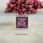 Gemstone Amethyst 925 Sterling Silver Ring, Statement Handmade Jewelry AK9963