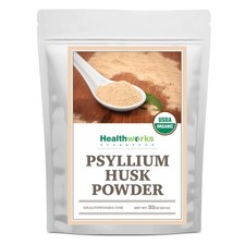 Healthworks Psyllium Husk Powder Organic - 32 Oz / 2 Lbs - Raw - Certified Or...