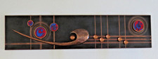 26332/  Wandbild Swing Line - Stil  Kupfer + Emaille 70er Jahre Länge ca. 147 cm