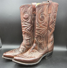 Texas Imperial Boot Company Womens Cowgirl Brown Leather Size 5.5 USA Made