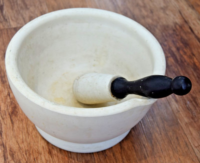 Großer antiker Wedgwood beste Zusammensetzung Stößel & Mörser 10'' Durchmesser Kitchenalia