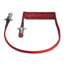 Tectran 7DDB542MW Trailer Power Cable   15 Ft., Double Dual, Powercoil, 4 Gauge