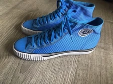 PF Flyer Mens Center Hi Top Size 11 Aqua Blue White Shoes Sneakers 6296171