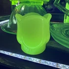 Vintage Fenton Custard Glass Glossy Burmese Peach Uranium Glass  Toothpick Cup