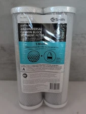 AO Smith 2 Pack 2.5" Universal Carbon Block Sediment Filter AO-WH-PRE-RC2 NEW