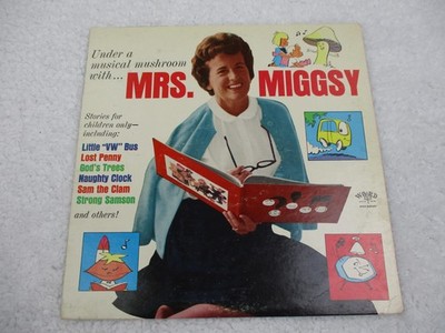 Mrs. Miggsy Vinyl Record Under Musical Mushroom Word Black 12'' Christian Vintage