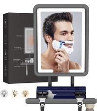 LED Fogless Shower Mirror for Shaving - Heated Fog Free, 360  Adjustable