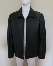 Calvin Klein Men's Size Large Black Leather Jacket