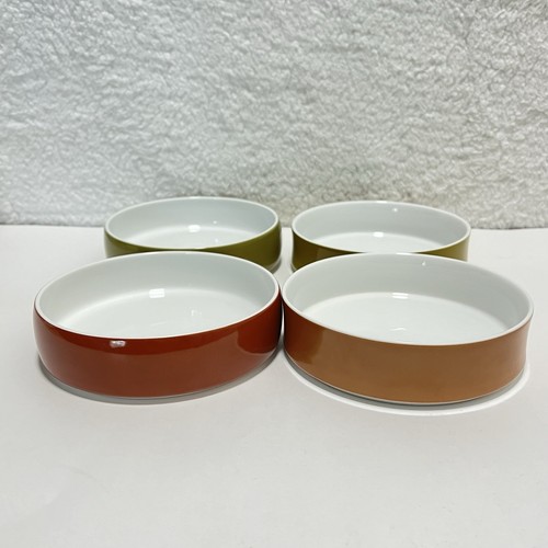 Vtg MCM Block Chromatic Gold Brown bowls Set of 4 - Picture 4 of 16